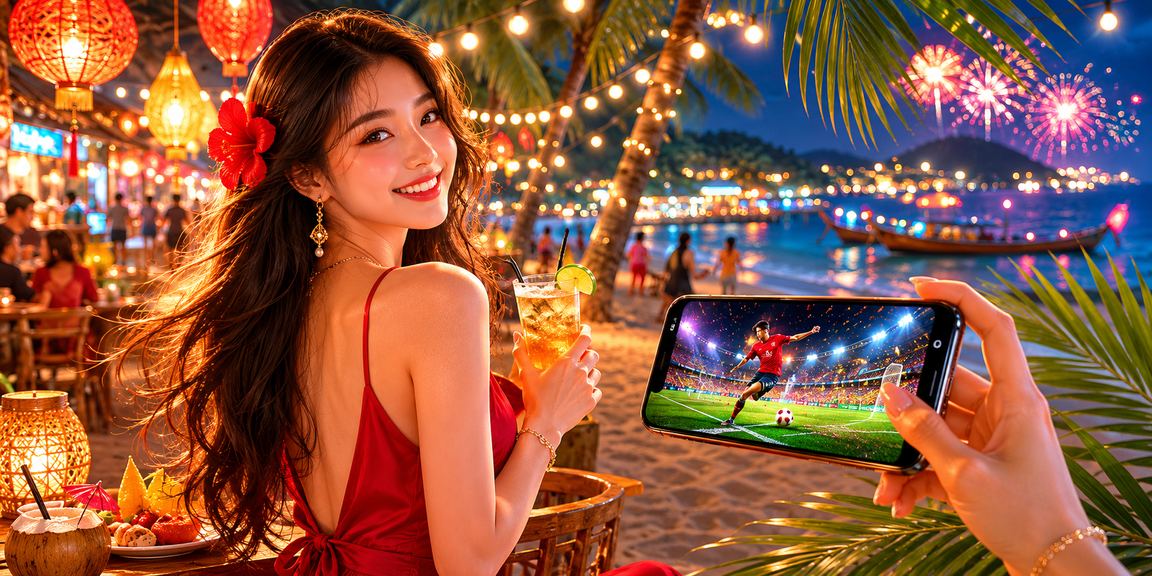 Sự kiện cá cược bóng đá sôi động ở chợ đêm Phú Quốc với màn hình trực tiếp